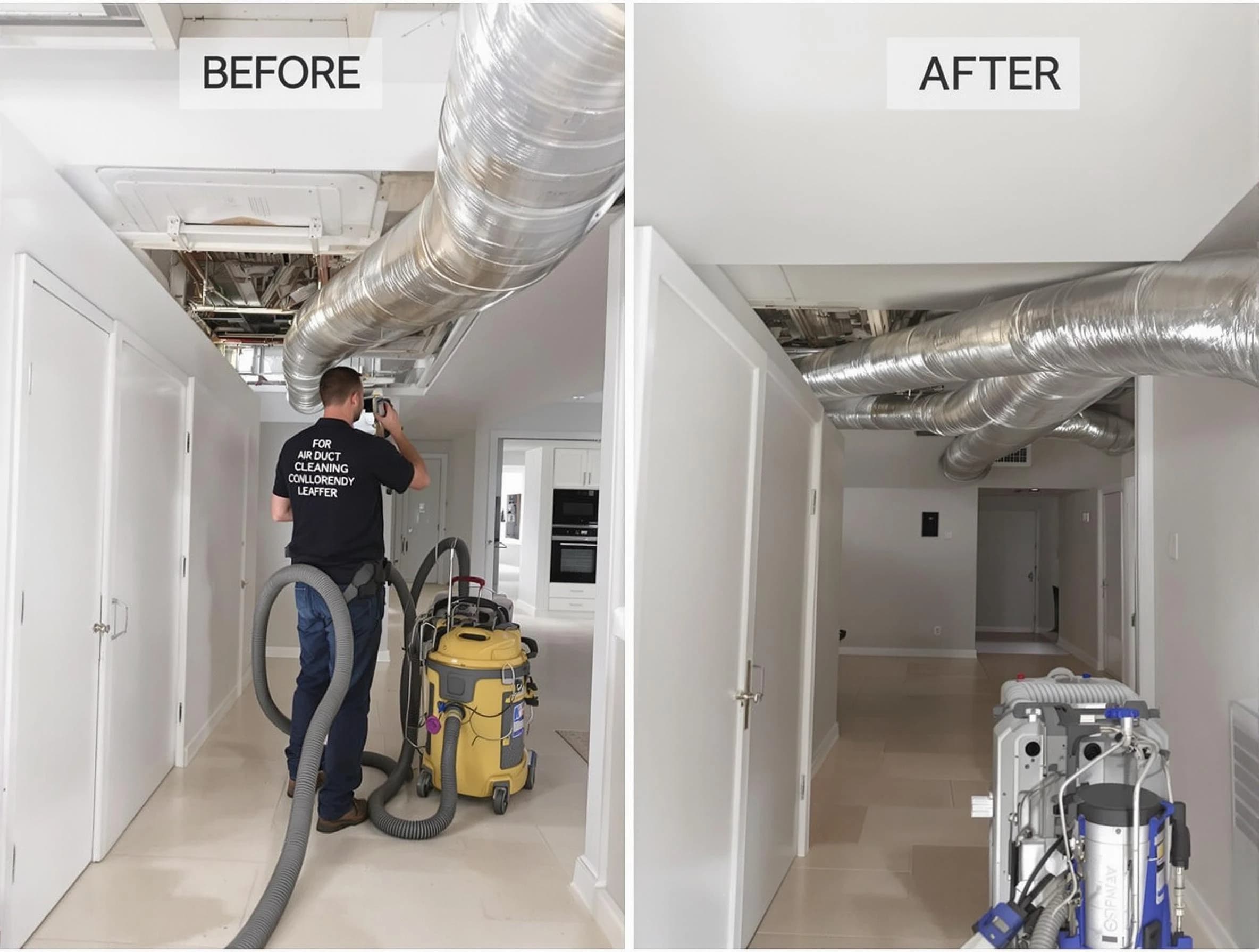 Stoughton Air Duct Cleaning professional performing thorough air duct cleaning in Stoughton