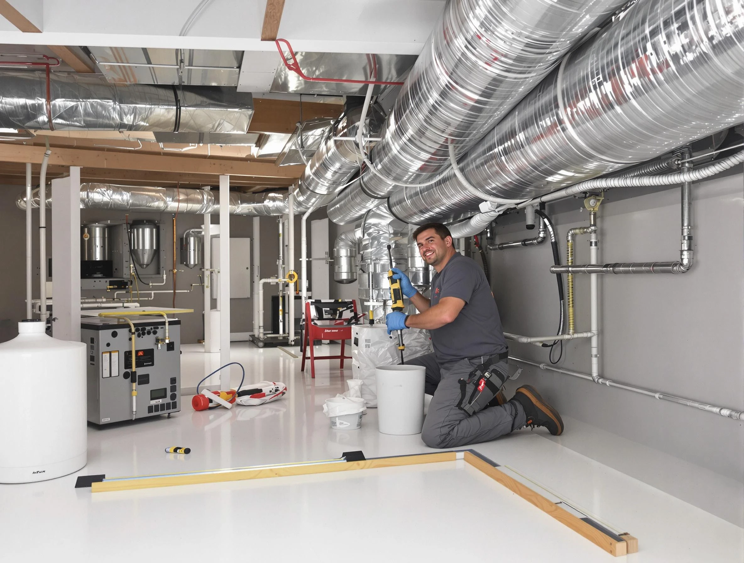 Professional duct sealing service by Stoughton Air Duct Cleaning in Stoughton