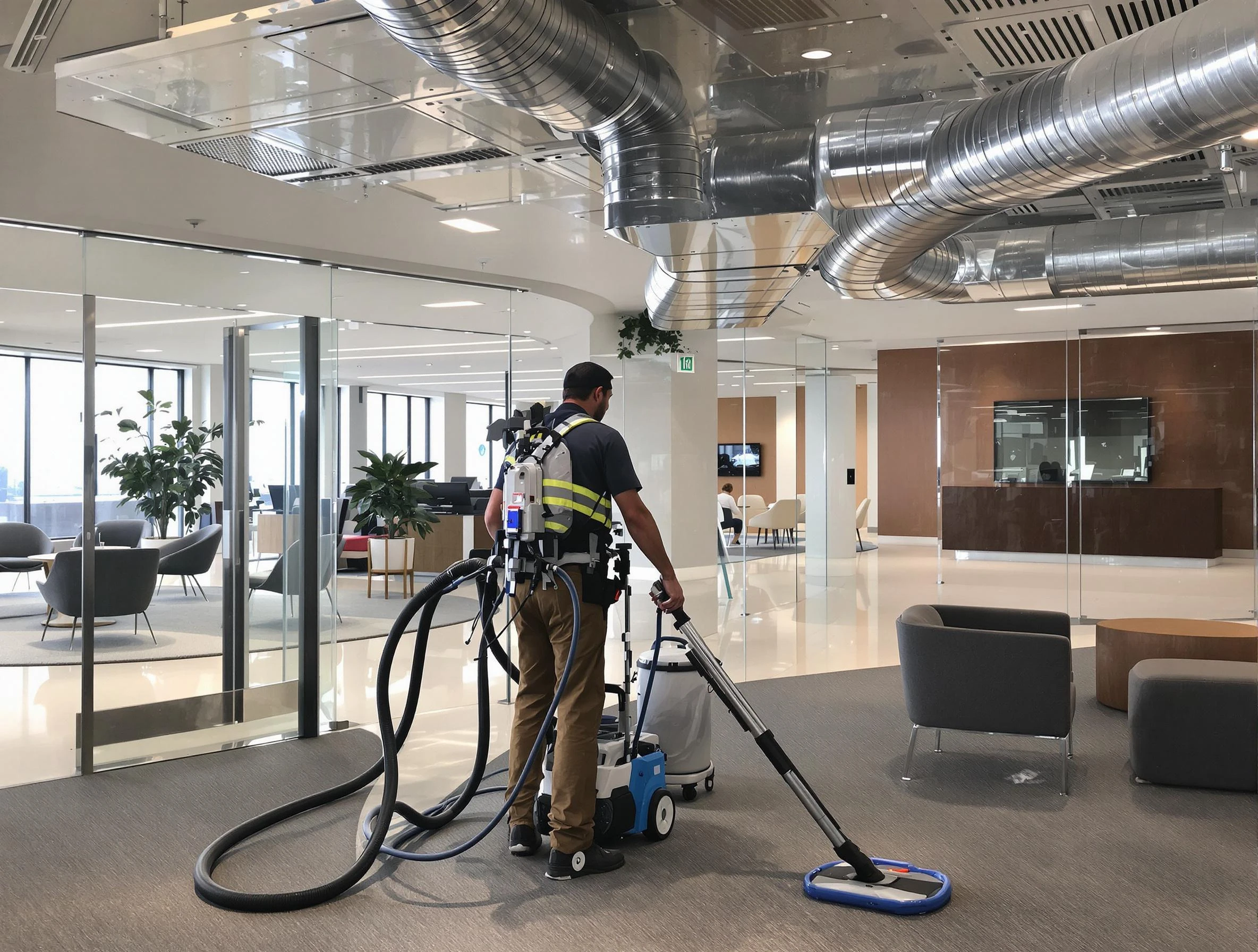 Commercial duct cleaning service by Stoughton Air Duct Cleaning in Stoughton